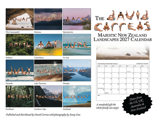 The David Correos Majestic New Zealand Landscapes 2027 Calendar